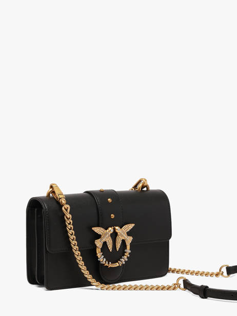 Cross Body Tas Mini Love One Leder Pinko Zwart love bag icon 7071A0F1 ander zicht 1