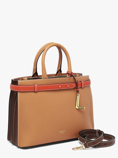 Handtas Faubourg Leder Lancel Bruin faubourg A13548 ander zicht 2