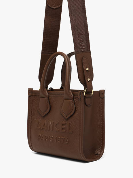 Cross Body Tas Mini Jour Leder Lancel Bruin jour A14078 ander zicht 2