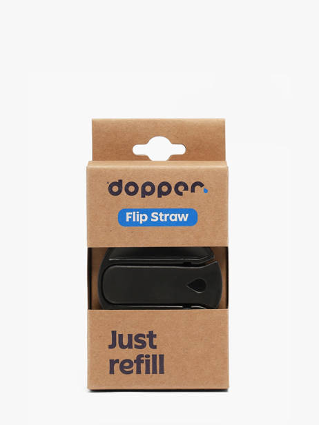 Drinkdop Met Opklapbaar Rietje Dopper Zwart accessoires FLIPSTRA