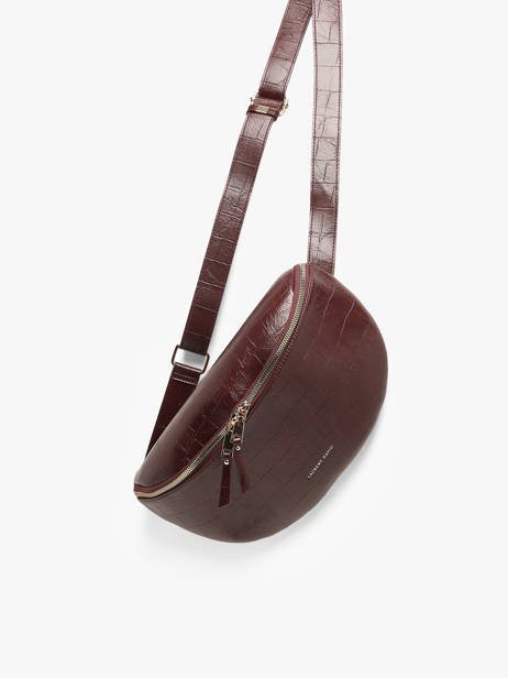 Belt Bag Lauren Met Croco Textuur Laurent david Rood ld bags 901 ander zicht 1