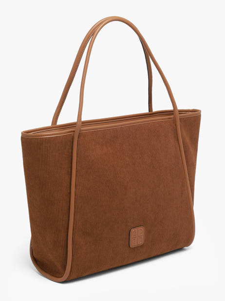 Shoppingtas Ld Bags Ribfluweel Laurent david Bruin ld bags 111 ander zicht 1