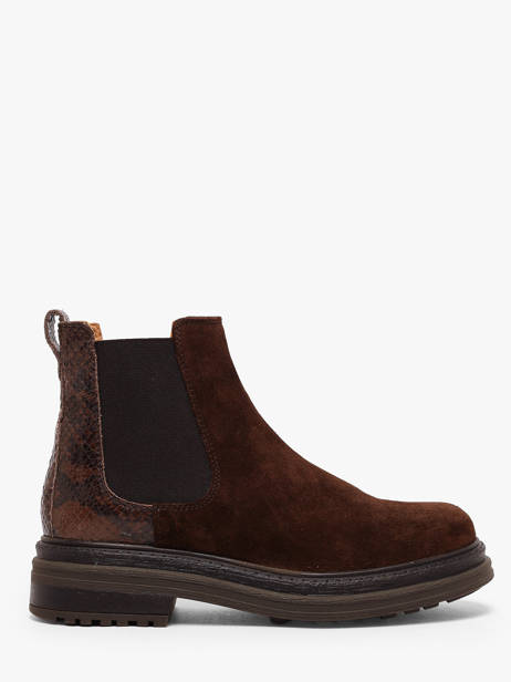 Chelsea Boots Uit Leder Aliwell Bruin women A226166