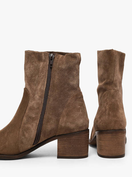 Enkellaarsjes Met Hak Uit Leder Aliwell Bruin women A225016 ander zicht 2