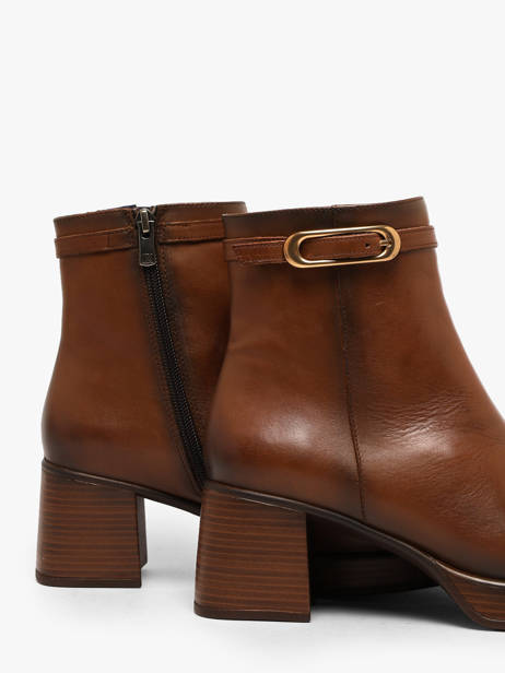 Enkellaarsjes Met Hak Uit Leder Dorking Bruin women SK ander zicht 2