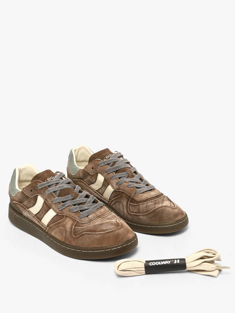Sneakers Uit Leder Coolway Bruin men 8633811 ander zicht 1