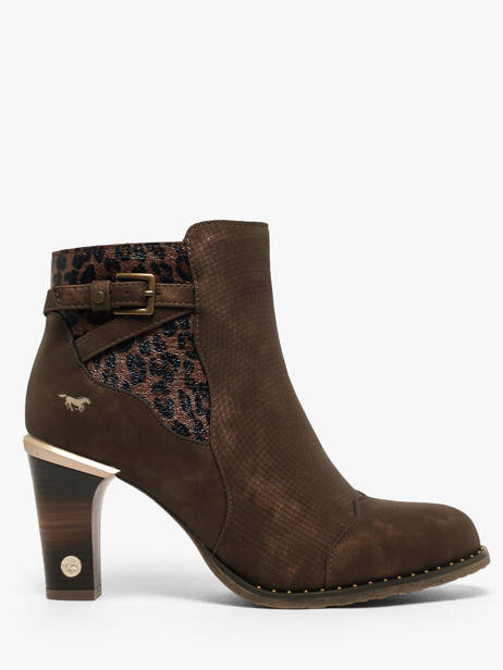 Enkellaarsjes Met Hak Mustang Bruin women M0012002