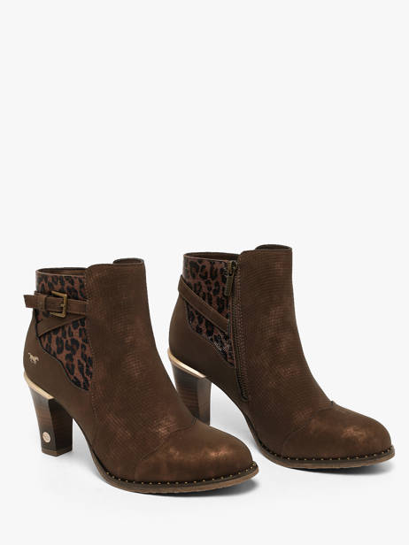 Enkellaarsjes Met Hak Mustang Bruin women M0012002 ander zicht 1