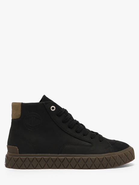 Enkelhoge Sneakers Uit Leder Palladium Zwart men 74996008