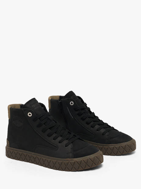 Enkelhoge Sneakers Uit Leder Palladium Zwart men 74996008 ander zicht 1