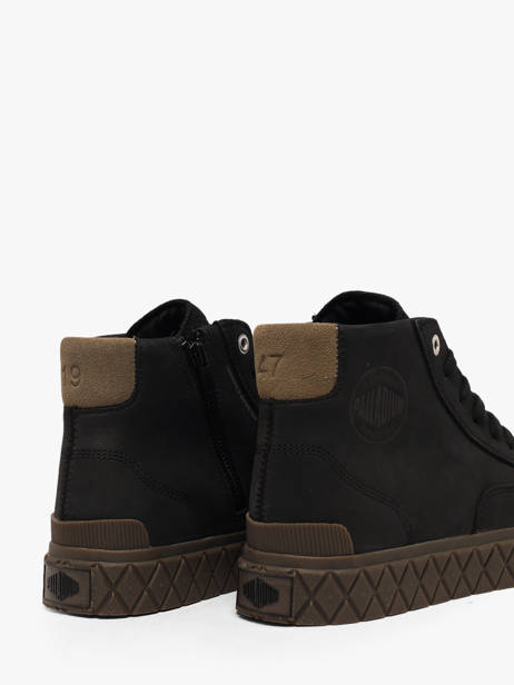 Enkelhoge Sneakers Uit Leder Palladium Zwart men 74996008 ander zicht 2