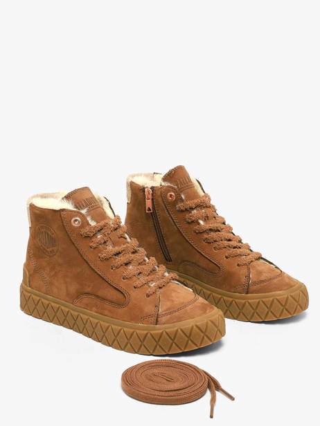 Enkelhoge Sneakers Uit Leder Palladium Bruin women 94951291 ander zicht 1