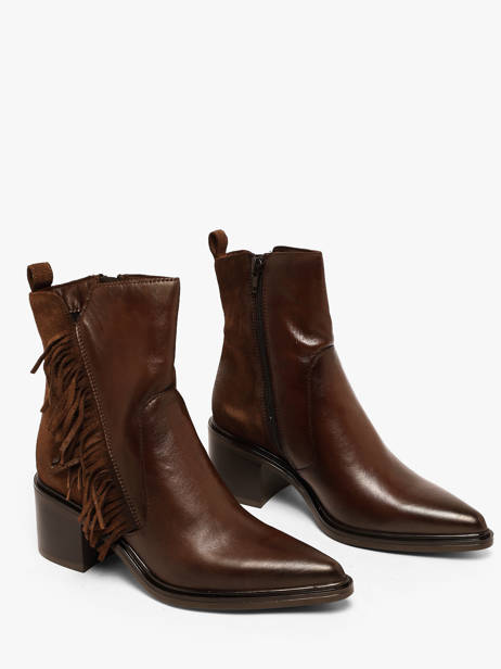 Enkellaarsjes Met Hak Uit Leder Mjus Bruin women L39218 ander zicht 1