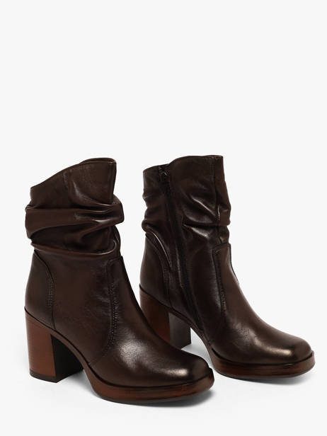 Enkellaarsjes Met Hak Uit Leder Mjus Bruin women P96227 ander zicht 1