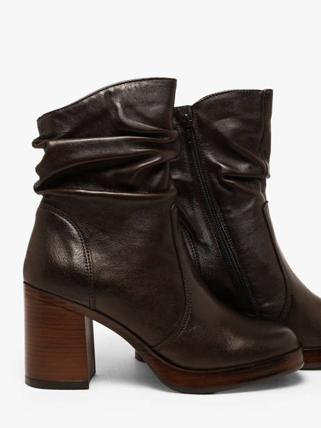 Enkellaarsjes Met Hak Uit Leder Mjus Bruin women P96227 ander zicht 2