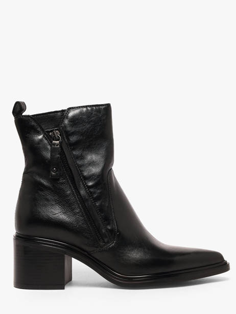 Enkellaarsjes Met Hak Uit Leder Mjus Zwart women L39214