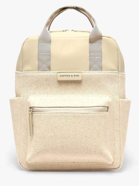 Rugzak 1 Compartiment Kapten and son Beige ibiza IB