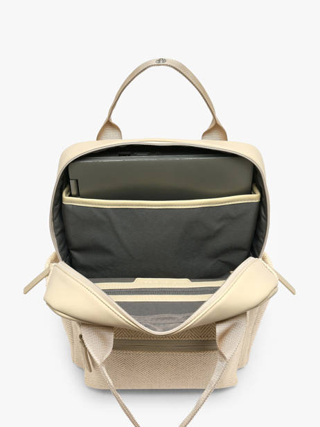 Rugzak 1 Compartiment Kapten and son Beige ibiza IB ander zicht 1