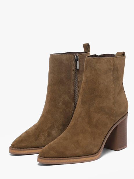 Enkellaarsjes Met Hak Uit Leder Another trend Groen women 56281111 ander zicht 1