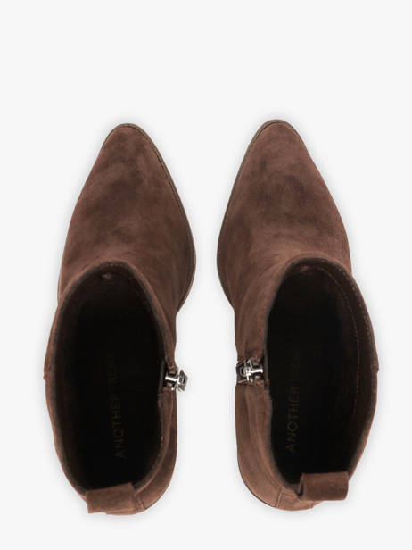 Enkellaarsjes Met Hak Uit Leder Another trend Bruin women 56281161 ander zicht 3