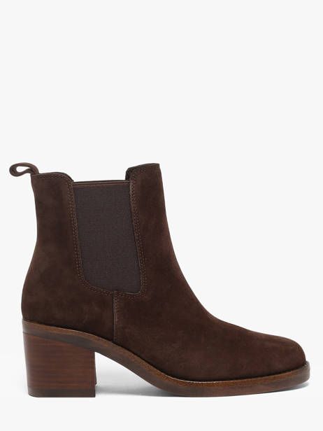 Enkellaarsjes Met Hak Uit Leder Another trend Bruin women 56341161