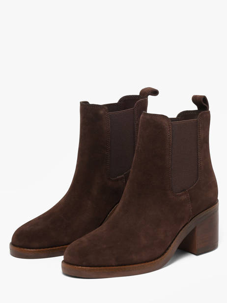 Enkellaarsjes Met Hak Uit Leder Another trend Bruin women 56341161 ander zicht 1