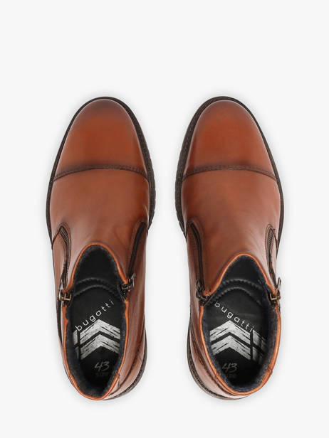 Enkellaarzen Uit Leder Bugatti Bruin men 3318373Q ander zicht 3