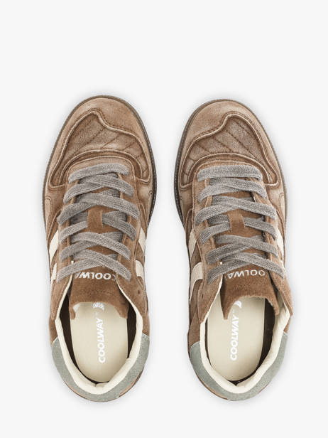 Sneakers Uit Leder Coolway Bruin women 7633401 ander zicht 3