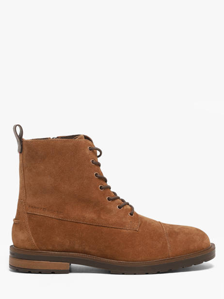 Enkellaarzen Uit Leder Tommy hilfiger Bruin men 5964GVQ