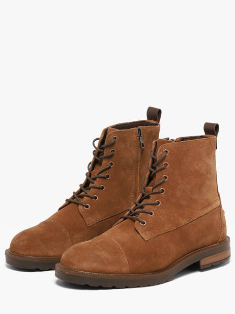 Enkellaarzen Uit Leder Tommy hilfiger Bruin men 5964GVQ ander zicht 1