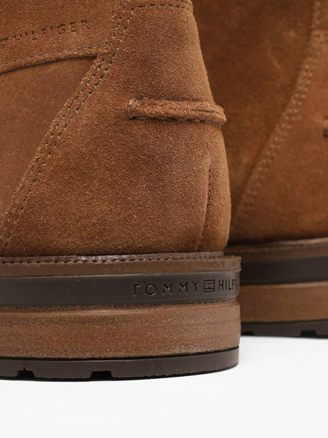Enkellaarzen Uit Leder Tommy hilfiger Bruin men 5964GVQ ander zicht 2