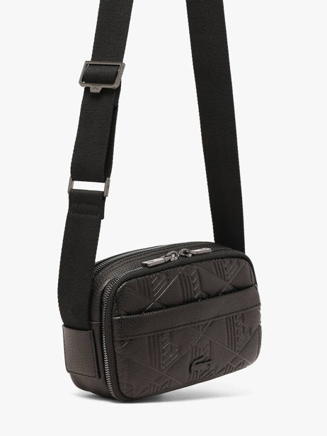 Cross Body Tas Lacoste Zwart megagrain NH5401GB ander zicht 1