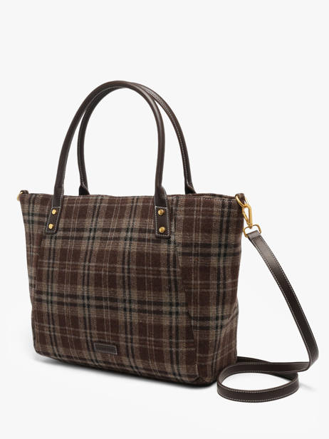 Schoudertas Taylor Met Tartan Motief Laurent david Bruin ld bags 135 ander zicht 1