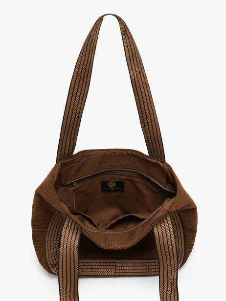 Schoudertas Velours Le voyage en panier Bruin velours AHP308 ander zicht 2