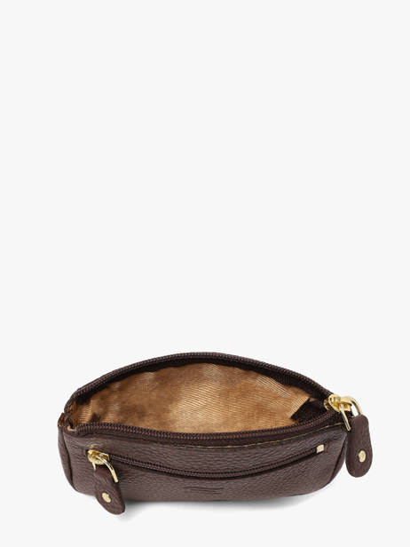 Portemonnee Caviar Leder Crinkles Bruin caviar 14036 ander zicht 1