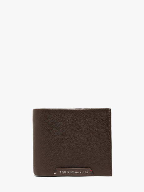 Portefeuille Leder Tommy hilfiger Bruin corporate AM14780