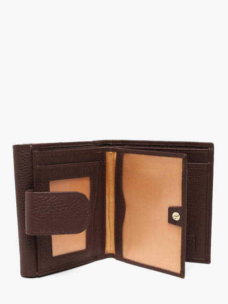 Portemonnee Caviar Leder Crinkles Bruin caviar 14068 ander zicht 2