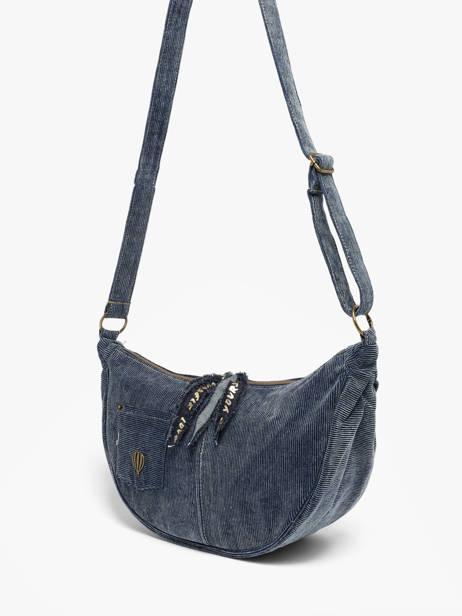 Cross Body Tas Denim Le voyage en panier Blauw denim AHP339 ander zicht 1