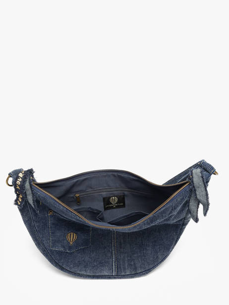 Cross Body Tas Denim Le voyage en panier Blauw denim AHP339 ander zicht 2