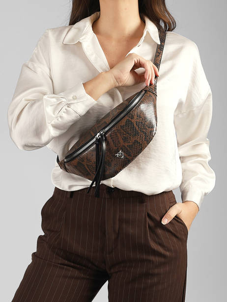 Heuptasje Leder Pinko Bruin love bag icon 6724A3E5 ander zicht 1