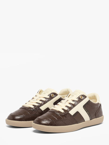 Sneakers Uit Leder Tommy hilfiger Bruin women 97730HK ander zicht 1