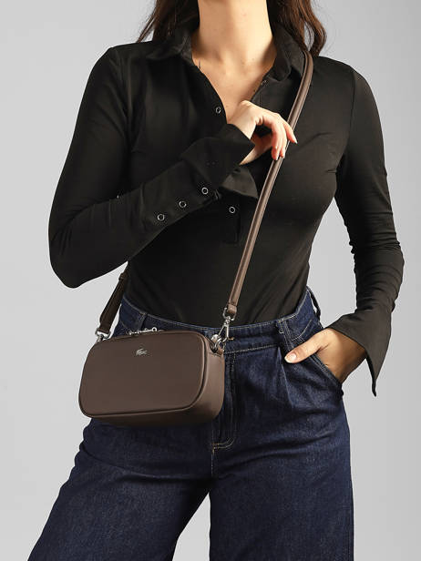 Cross Body Tas Daily City Lacoste Bruin daily city NF4755DZ ander zicht 1