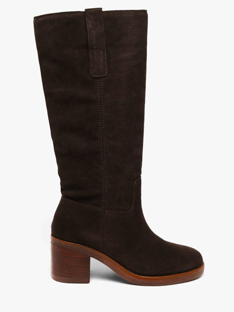 Laarzen Met Hak Uit Leder Another trend Bruin women 56321110
