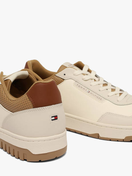 Sneakers Uit Leder Tommy hilfiger Beige men 59270GA ander zicht 2