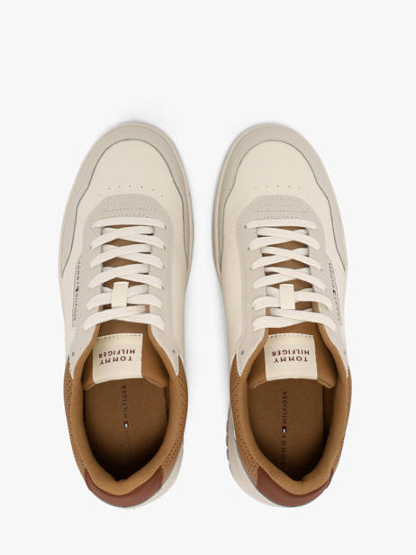 Sneakers Uit Leder Tommy hilfiger Beige men 59270GA ander zicht 3