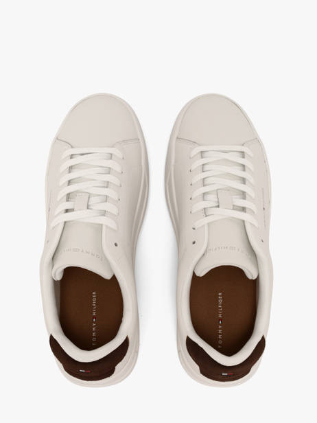 Sneakers Uit Leder Tommy hilfiger Wit men 536705U ander zicht 3