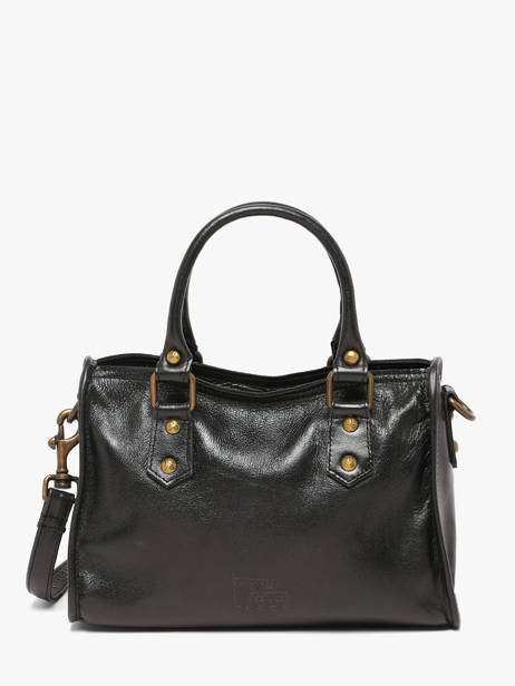 Cross Body Tas Cow Shiny Leder Basilic pepper Zwart cow shiny BCOS72