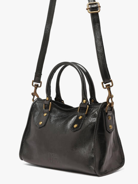 Cross Body Tas Cow Shiny Leder Basilic pepper Zwart cow shiny BCOS72 ander zicht 1
