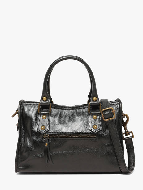 Cross Body Tas Cow Shiny Leder Basilic pepper Zwart cow shiny BCOS72 ander zicht 4