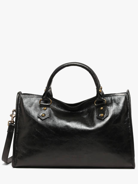 Handtas Cow Shiny Leder Basilic pepper Zwart cow shiny BCOS22